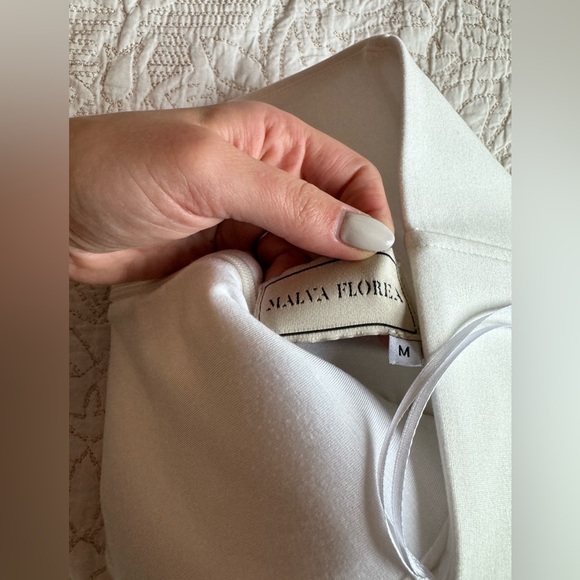 Seezona made to order beautiful high low white strapless dress - Picture 3 of 7